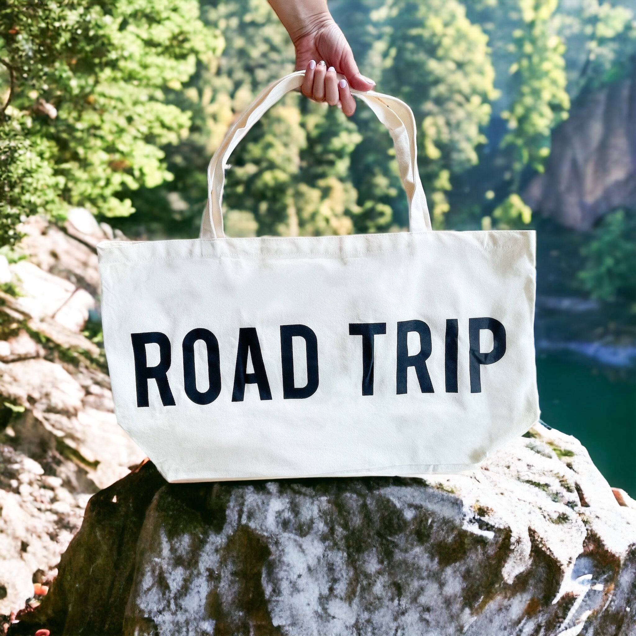 Road trip canvas tote new arrivals