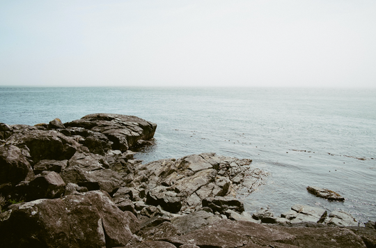 Rocky shore.