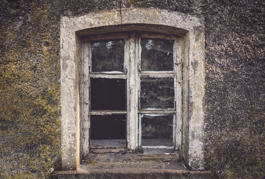 Close up of an old window.