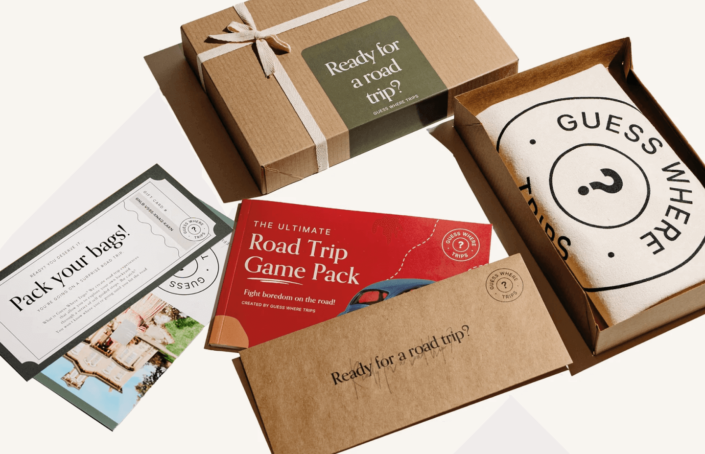 Product shot of Guess Where Trip box