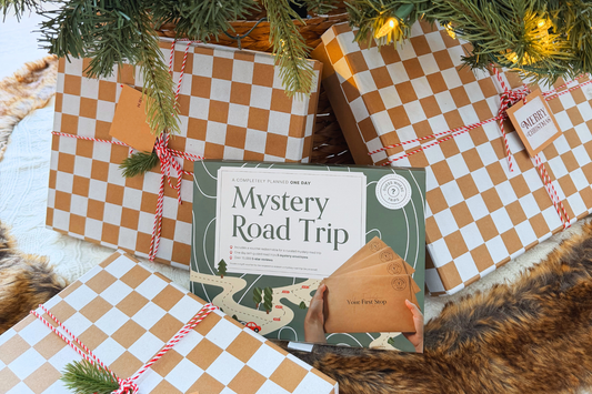 Road Trip Gift Card Box underneath a Christmas Tree
