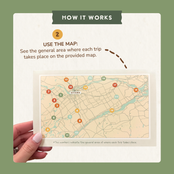How it works, step 2: use the included Ottawa-area map to see the general area of each trip.