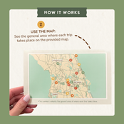 How it works, step 2: use the included Orlando-area map to see the general area of each trip.