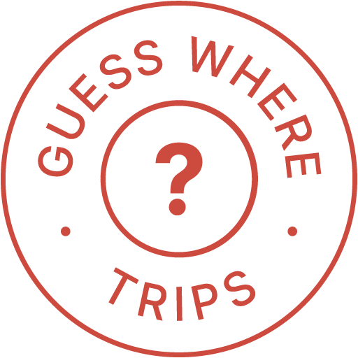 White Guess Where Trips Logo