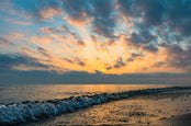 Beach at sunset