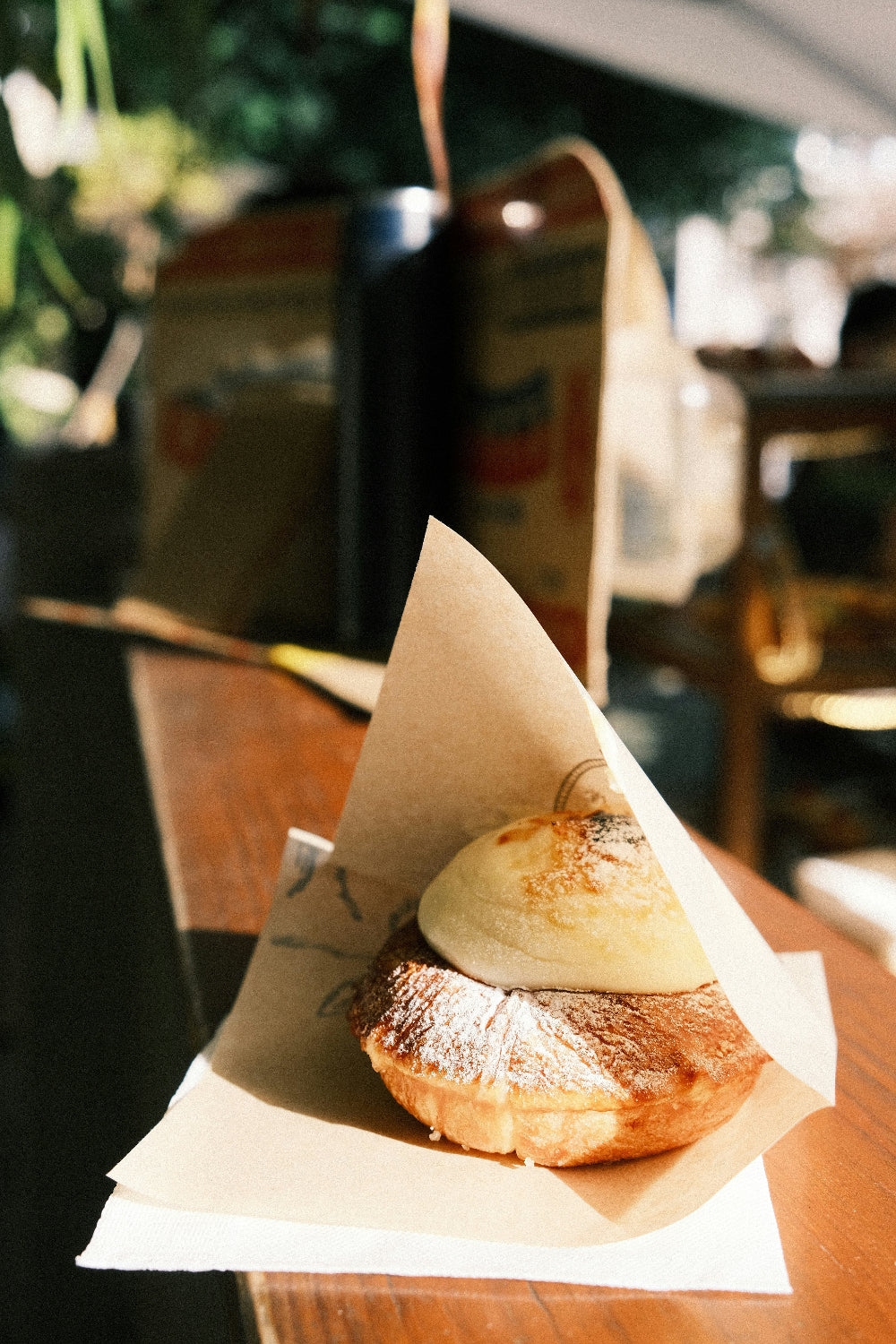 Breakfast treat at a cafe