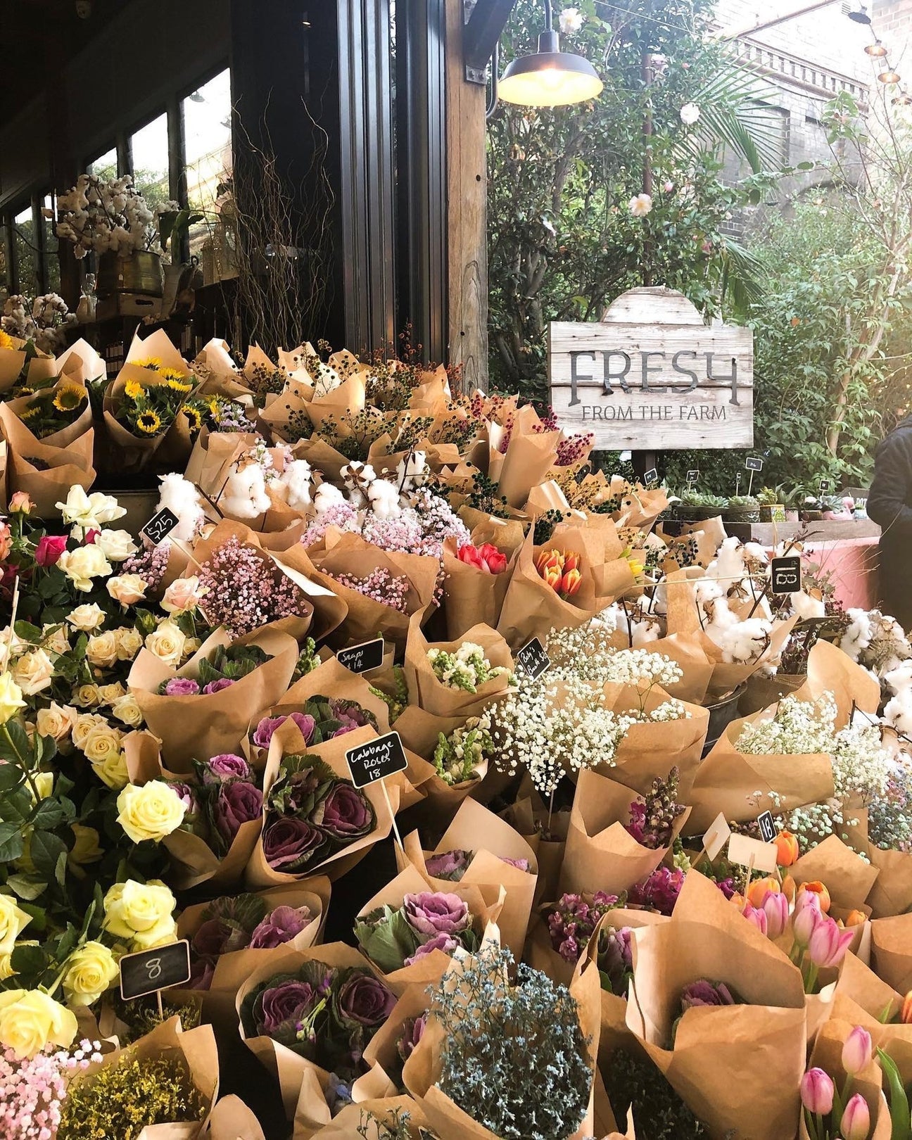Fresh flower market.