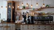 Coffee shop interior.